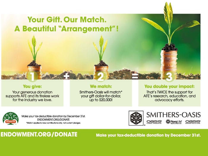 AFE Partners with Smithers-Oasis/FLORALIFE on Matching Gift AFE Challenge
